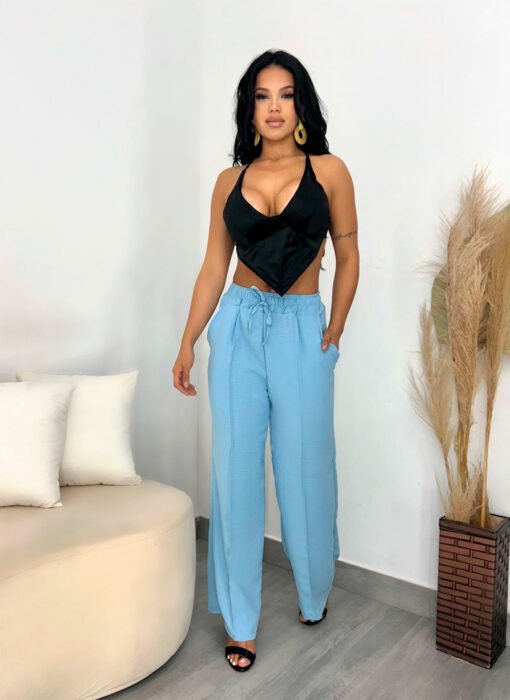 Calça Pantalona Tecido Duna - Image 3