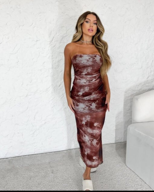 Vestido gringa, Tule estampado - Image 11